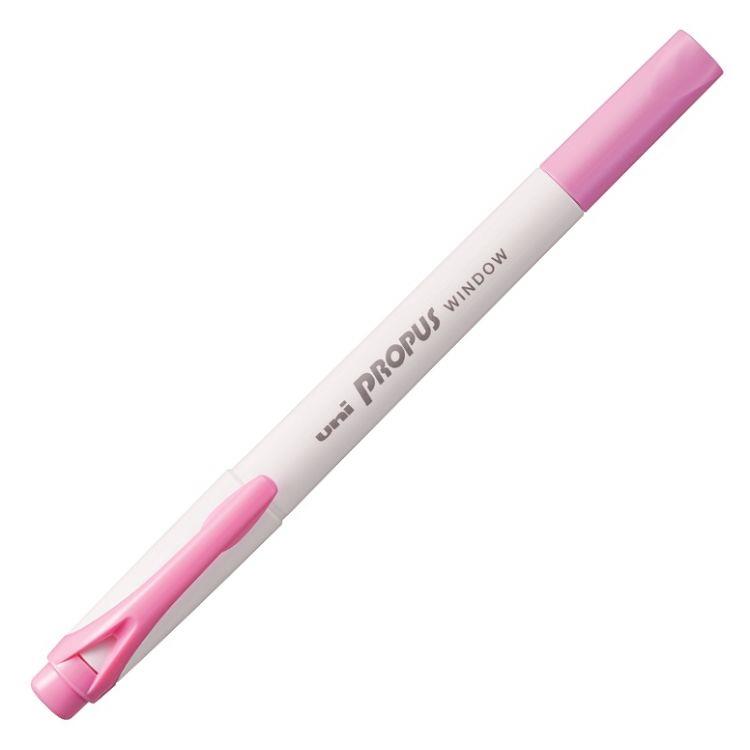 UNI PUS103T暖色視窗雙頭螢光筆－粉紅
