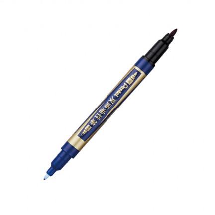 Pentel N75W雙頭油性筆（1.2&0.3mm）－藍