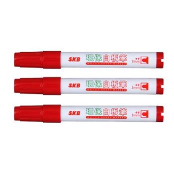 SKB 環保白板筆-紅(3入)