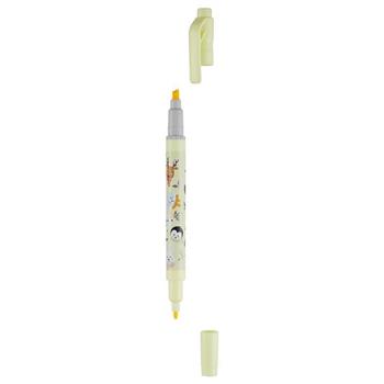 Pentel 雙頭螢光筆-動物粉彩黃_限量