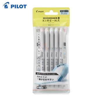 百樂KIRE-NA螢光筆五色組 淡彩色系