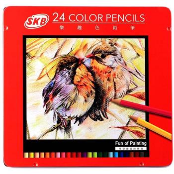 SKB NP-240油性色鉛筆24色（鐵盒）【金石堂、博客來熱銷】