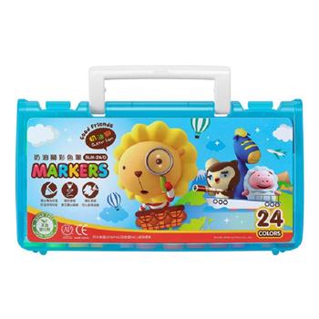 奶油獅  BLM-24色 透明盒彩色筆(藍)
