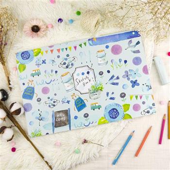 染渲森森-8K插畫系列繪圖本-日和藍夏