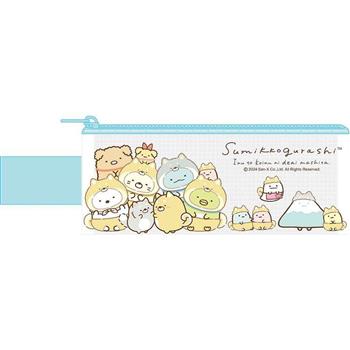角落小夥伴方型防水筆袋F-藍