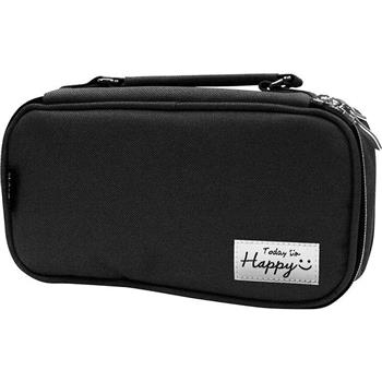 單層上翻筆袋-快樂黑