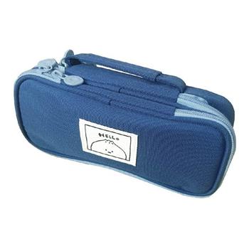 簡單生活-小呸角單層國民包筆袋(藍色)