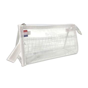 Be Myself 透明系 大三角筆袋 白