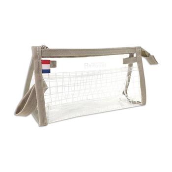 Be Myself 透明系 大三角筆袋 灰