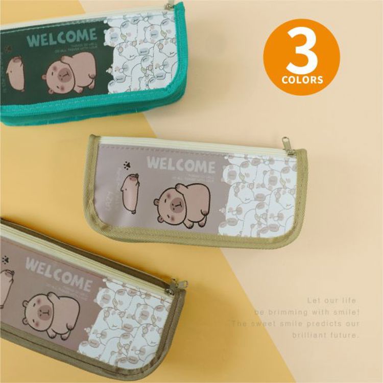 簡單生活-卡皮巴拉簡約筆袋(咖啡) 簡單生活-卡皮巴拉簡約筆袋(咖啡)