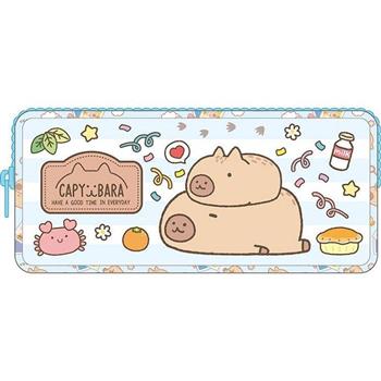 水豚四方筆袋A-藍