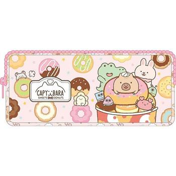 水豚雙拉筆袋A-粉