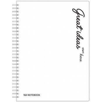 筆記PP方格雙圈16K-主意白