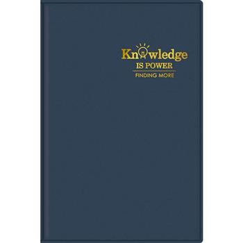 皮革25K橫線厚筆記-深藍燈