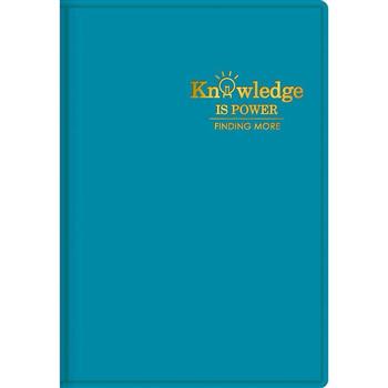 皮革50K橫線厚筆記-綠藍燈