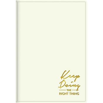 皮革50K空白厚筆記-堅持白