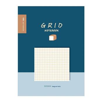 簡單生活 -小呸角16K方格加厚定頁筆記(吐司藍)