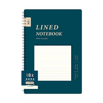 簡單生活18K雙線圈東康筆記(深青綠)