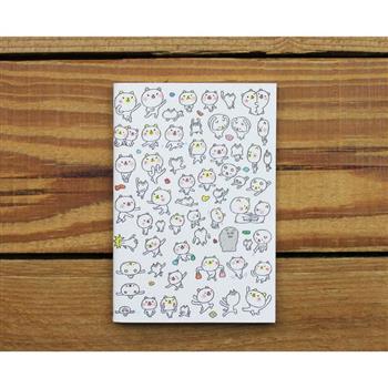 雀任丹口袋方格小本子(白)