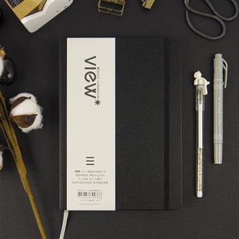 25K眼色View up精裝橫線筆記本-曜岩黑