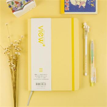 25K眼色View up精裝橫線筆記本-萊姆黃