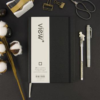 25K眼色View up精裝空白筆記本-曜岩黑