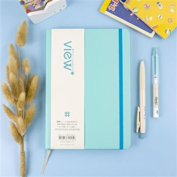 25K眼色View up精裝方格筆記本-青瓦藍