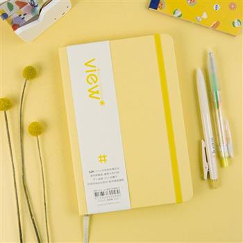 32K眼色View up精裝方格筆記本-萊姆黃