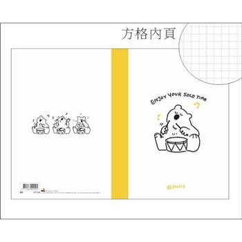 黑田桑32K加厚方格筆記(黃色)