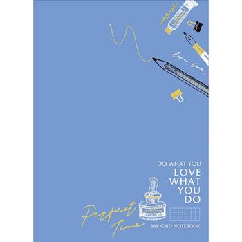 筆記方格16K-藍筆