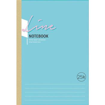 可撕筆記橫線25K-藍線