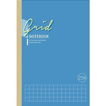 可撕筆記方格25K-黃藍