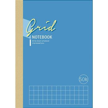 可撕筆記方格50K-黃藍