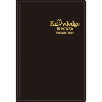 皮革50K橫線厚筆記-黑燈