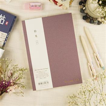 NEW拾光-格紋簡約筆記本- 芋紫