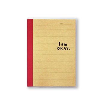 I am Okay 50K透明膠皮筆記 紅