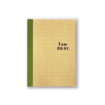 I am Okay 50K透明膠皮筆記 綠