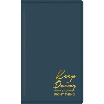 皮革90K方格厚筆記-藏藍