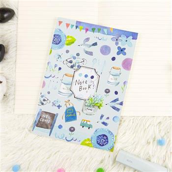 染渲森森-A5膠裝易撕筆記本(日和藍夏)橫線