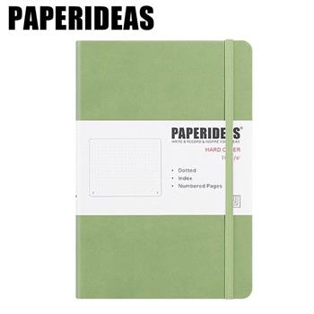 PAPERIDEAS  A5子彈筆記本 頁碼硬面綁帶筆記本_牛油果綠