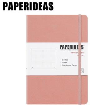PAPERIDEAS  A5子彈筆記本 頁碼硬面綁帶筆記本_裸粉