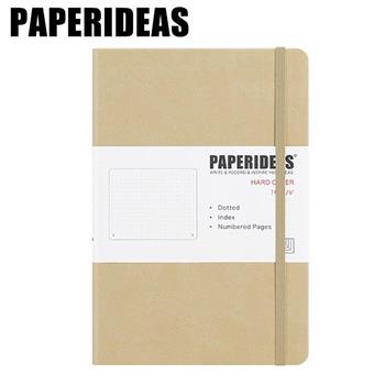 PAPERIDEAS  A5子彈筆記本 頁碼硬面綁帶筆記本_沙色