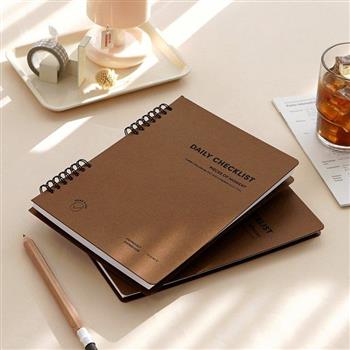 ICONIC 簡約記事本 Daily A5 checklist 04 Choco brown