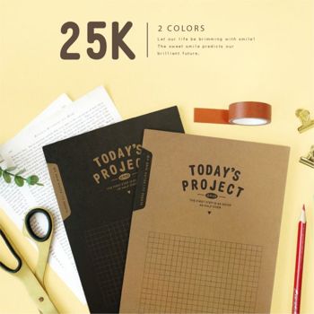 簡單生活-25k TODAY'S方格筆記書(牛皮)