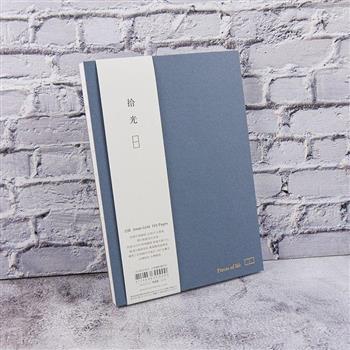 NEW拾光-格紋簡約筆記本- 晨霧藍