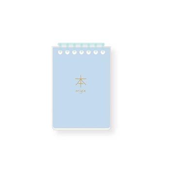 本7孔夾100K活頁上翻橫罫筆記-藍