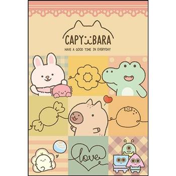 水豚32K牛皮空白筆記本-格子