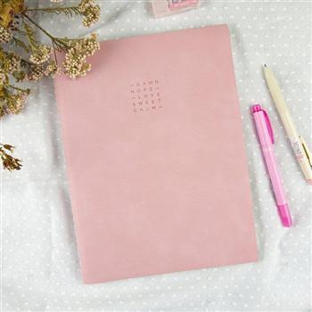 城市漫筆-16K藏圈軟皮筆記本-溫柔粉
