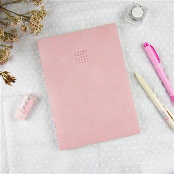 城市漫筆-25K藏圈軟皮筆記本-溫柔粉
