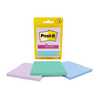 三色3"X3"狠黏便條紙3321-SSBLU
